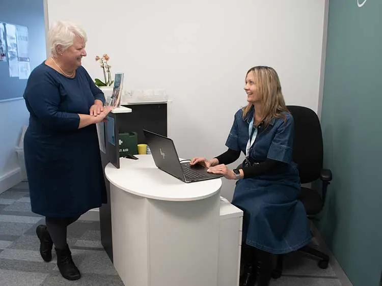 best private gp medical services dorset hampshire front desk